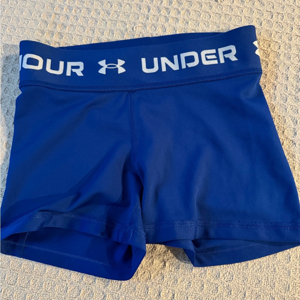 Under Armor running shorts, compression shorts, bike shorts, size small